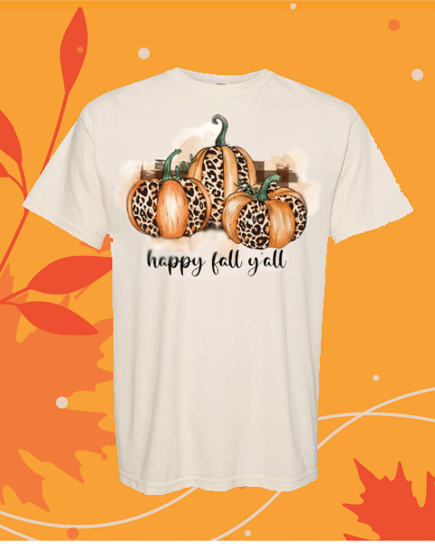 Comfort Colors XL Fall Shirt Happy Fall Yall