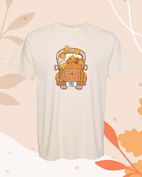 Comfort Colors Medium Fall Shirt - Autumn Pumpkin Design