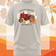 Comfort Colors Large Farm Fresh Pumpkins Tractor Fall Shirt